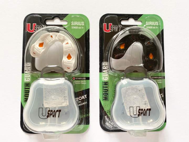 U Sport Sirius Sports Mouth Guard Boil and Bite with Clear Case Adult