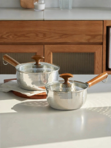 KIMS COOK | Small Stainless Steel Milk Pot Japanese Snow Flat Pot