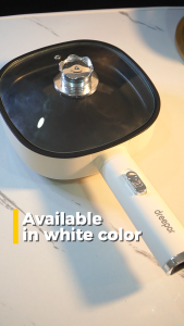 Dreepor Multifunctional Breakfast Egg Pan Steak Pan 600W Non-stick Mini Electric Frying Pan Household Egg Omelette Frying Pan