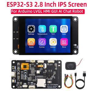 ESP32-S3 Development Board WiFi BT USB C 2.8 Inch IPS Touch Screen Smart Display for Arduino LVGL HMI XIAOZHI Qwen DeepSeek AI