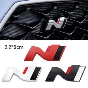 Car 3D Metal Sticker For Hyundai Avante Elantra N Sonata N Line Veloster KONA i30 Fastback Trunk Badge Fender Trim Logo Decorate