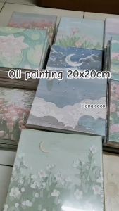 🇲🇾DIY Digital Oil Paint 20x20cm Canvas Painting By Number With Frame Childrens gifts 风景卡通儿童数字油画