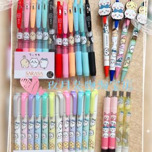 Chiikawa Limited Edition Colored Neutral Fluorescent Pen Doll Auto Pen Self-Mocking Bear Anime Stationery Collectible Toy
