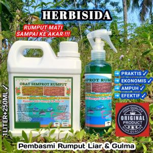 Cairan Pembasmi Rumput Liar & Gulma/Herbisida 1liter+250ml/Rumput Mati Sampai Akar