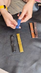 Dây đồng hồ da bò thật màu đen size 18/20/22/24 thương hiệu Longdo Leather - NAPPA