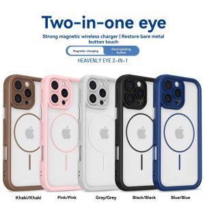 For Magsafe Cooling Phone Case For iPhone 16 15 14 13 12 11 Pro Max Plus Slim Shockproof Hard Cover For iPhone 16 Pro Max Non-slip Heat Dissipation Protective Casing