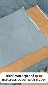 2Pcs Zipper Pillowcase Smooth Waterproof Pillowcases with Zipper 51x76cm Cotton Bedbug Proof Pillow Cover