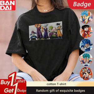 Bandai | Dragon Ball Peripheral Printing Gohan Summer Short-sleeved T-shirt 2025 Classic Animation Mens and Womens Trend T-shirt