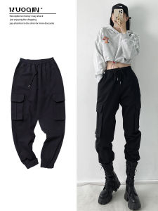 Cool Style High Waist Cotton Work Trousers for Men And Women Loose Fit Outdoor Hiking Pants Straight Leg Casual Pants