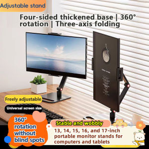 Bracket Adjuster Monitor Desk Holder 12-17 inch Expandable Foldable Tablet Bracket Universal 360° Swivel Tablet Stand