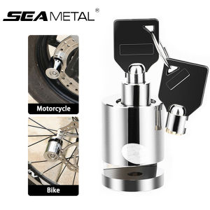 SEAMETAL Disc Brake Lock Motorcycle Mini Security Wheel Disk Lock Zinc Alloy Steel Anti Theft Disk Lock for Motorbike Bicycle Scooter
