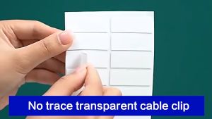 Klip Kabel Organizer 1 Pack isi 20 pcs/Cable Clip Warna Transparan Bening