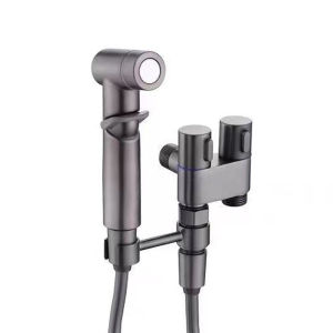 Brass Valve High Pressure ABS Plastic Sprayer & PVC Hose Bidet Sprayer Mix Bathroom Quick Clean Faucet