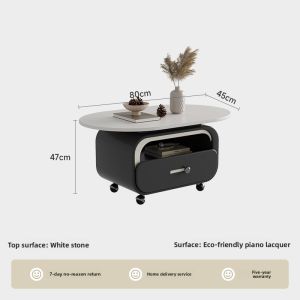 YINANWANG | Retro Cream Style Luxury Movable Side Table