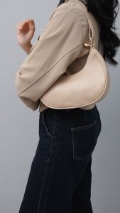 MOCO Fashion Tas Bahu Selempang Wanita Half Moon Bag Cute Underarm Korean Style 3038