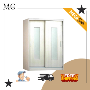 【LOCAL SELLER】Zest White Wash 4ft Sliding Wardrobe