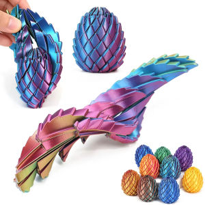 3D Printed 5.6*4.6cm Dragon Egg Ball Fidget Squishy Twistsphere Gear Rotating Stress Relief Party Decoration Gift Desk Decor