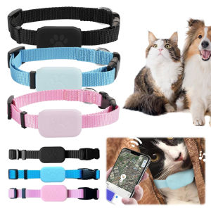 เครื่องติดตาม GPS สัตว์เลี้ยงพร้อมปลอกคอปรับได้เครื่องระบุตำแหน่งสัตว์เลี้ยงอัจฉริยะเครื่องติดตามแมวสำหรับสุนัขและแมว (เข้ากันได้กับไอโอเอส/แอนดรอยด์)