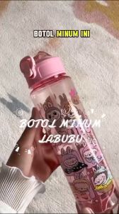 Botol Minum Anak Bening Karakter Sanrio Lucu 900ml Tumbler Flip Top Lucu