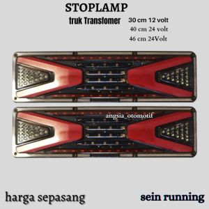 lampu stoplamp lamp belakang truk 12/24 volt / stop lamp truk transfomer 12/24 volt 304046 cm / variasi lampu belakang truk canter 12 24 v - Mudah untuk pemasangannya - Kualitas baik dan tahan lama