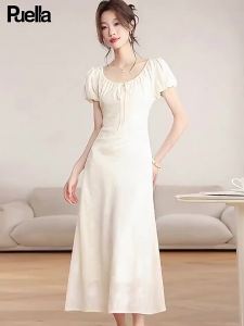 puella | French Elegant Slimming Jacquard Dress