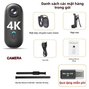 Camera Hành Động Mini 4K 30FPS WiFi Với Góc Quay 120 Độ °   Kẹp Từ Tính Góc Rộng Có Thể Đeo Được Để Ghi Hình Ngoài Trời Cho Các Hoạt Động Đạp Xe Của Thú Cưng