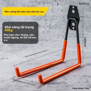 Giá Đỡ Vòi Treo Tường Bằng Thép Không Gỉ Móc Đa Năng Chịu Lực Cao Màu Đen Cam Dùng Để Cất Giữ Dụng Cụ Trong Nhà Để Xe Vườn.