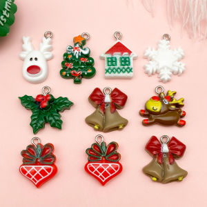 Bộ Mặt Dây Chuyền Nhựa Tự Làm Giáng Sinh - 10/20/24 Chiếc Ông Già Noel Người Tuyết Tuần Lộc & Nhiều Phụ Kiện Trang Trí Cây Thông Giáng Sinh Khác