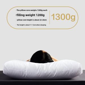 Pure Cotton Pillow Hotel Five Star Sleep Aid Neck Support Full Head Single Double Bed Home Use Cushioning Rectangular Shape