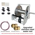Stainless Steel Garden Hose Reel Holder Wall Mounted Storage Rack for Home Flower Watering Soft Tube Management Garden Tools. 