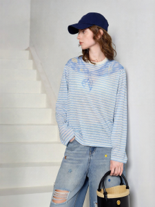 Toyouth | Loose Shoulder Drop Printed Blouse for Women