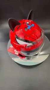 Mũ bảo hiểm trẻ em hình siêu nhân SPIDER MAN gắn sticker 3D chính hãng công ty Long Thanh đạt chuẩn an toàn giao thông