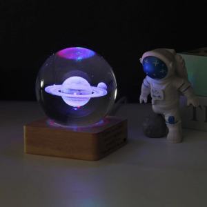 birthday gift night light crystal ball USB小夜灯 水晶球 免费刻字 定制生日礼物 遥控16色彩灯 女生闺蜜520男女朋友情人节毕业礼物
