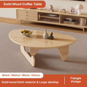 Solid Wood Coffee Table Triangle Coffee Table Special Shaped Vintage Tea Table Living Room Side Table