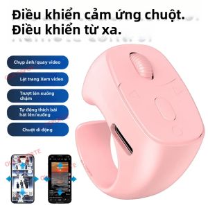 Điều Khiển Từ Xa Bằng Ngón Tay Cảm Ứng 2026 Chuột Selfie Không Dây Bluetooth Lật Trang Tự Động Vòng Thông Minh Hợp Kim Kẽm
