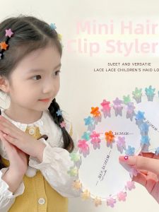 Colorful Star Flower Mini Hair Clips For Girls