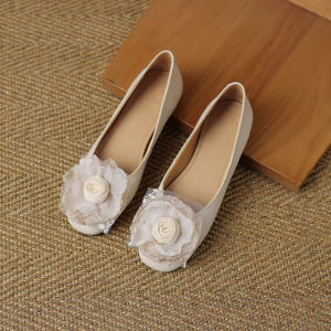 Giày Bốt Đế Bằng Mũi Tròn Đế Cao Su Chống Trượt Mùa Hè Phong Cách Anh Cổ Điển Cho Nữ