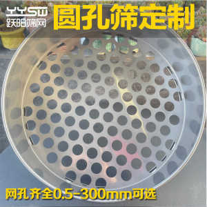 304 Stainless Steel round Hole Sieve Glass Pearl Date Blueberry Sorting Screen Mushroom Chestnut Buddhist Bead Spiral Hole Net