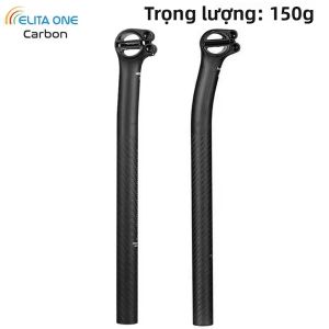 ELITA ONE Carbon Fiber Seat Post Setback 5/20mm 25.4/27.2/30.9/31.6mm Siêu Nhẹ 150g MTB/Xe Đạp Đường Trường Nửa Vỏ Yên Xe Đạp