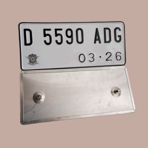 Plat nomor motor dobel plat baut tanam