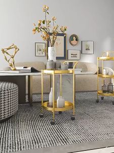 ชั้นวางของจิปาถะ/รถเข็นเคลื่อนที่ติดพื้นมีล้อ/ชั้นวางของบนระเบียงห้องนั่งเล่นในบ้าน