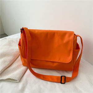 Large Capacity Canvas Crossbody Bag for Women Summer 2025 New Style Single Shoulder Bag College Students Class Versatile Ladies Bag