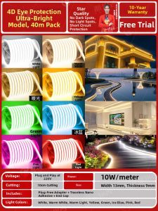 PAIMIJI | Purple LED Strip Light Waterproof for Living Room Bedside Cabinet and Shelf
