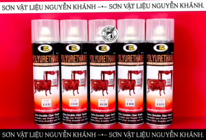 Sơn Xịt PU Bosny No.1900 Trong Suốt 400ml – Phủ Bóng Gỗ Polyurethane Clear Chống Trầy Bàn Ghế Tủ Cửa