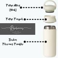 Tumbler Thermos Japan Hook Hitam Custom One Piece Luffy Gear fifth. 