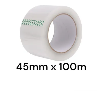 Transparent Adhesive Tape 45mm x 100 or 50m Opp Tape | Clear Tape | Packing Tape Singapore Local Stock