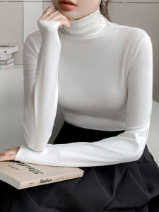 Modal Half Turtleneck Bottoming Shirt Female Dralon Fall and Winter Inner Wear 2024 New Arrival Silm Slimming Long-Sleeved T-shirt Tops