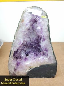 Natural Brazil Old Mine Amethyst Crystal Cave Ornament AA12