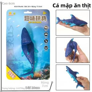 Đồ Chơi Cá Mập Trắng Bóp Stress Sáng Bóng