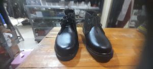 sepatu PdH TNI untuk sekolahSMPSMkTarunapaskibrapramuka model tali warna hitam doff